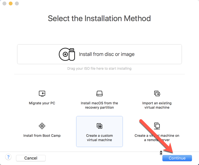 vmare fusion Install method