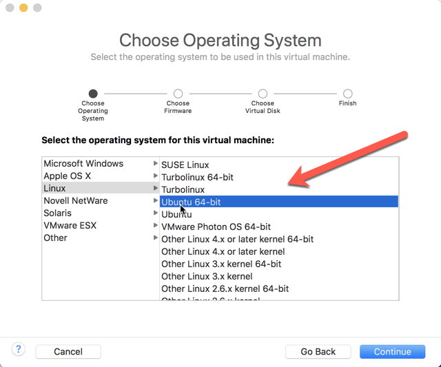 VM linux OS